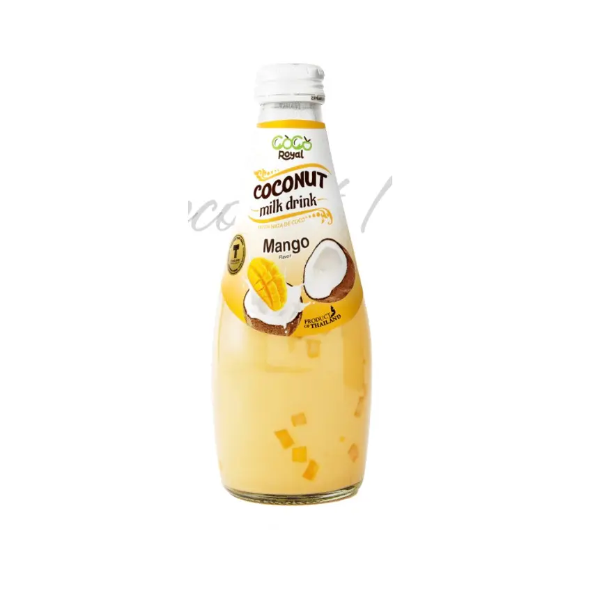 Royal Plus Coconut Milk With Nata de Coco Mango Flavor Bottle 290ml