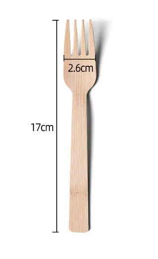 Disposable tableware Bamboo fork 17cm 10pcs