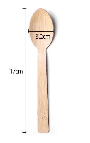 Disposable tableware Bamboo spoon 17cm 10pcs