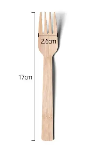 Disposable tableware Bamboo fork 17cm 10pcs